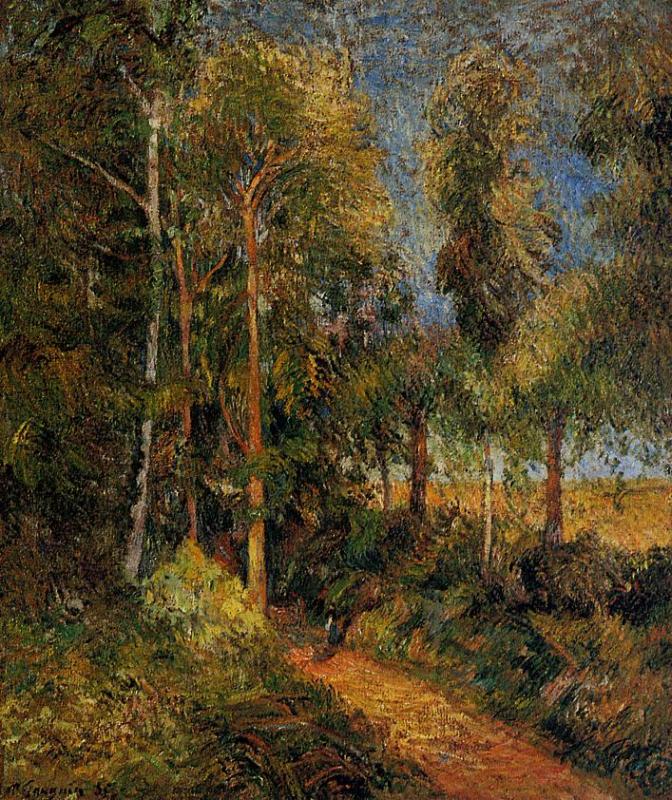 Lane through the Beaches - Paul Gauguin Painting